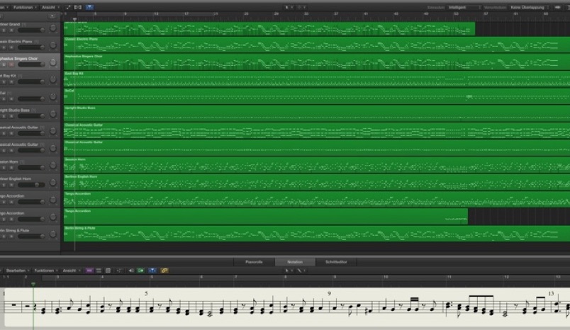 Arrangierfenster Logic Pro