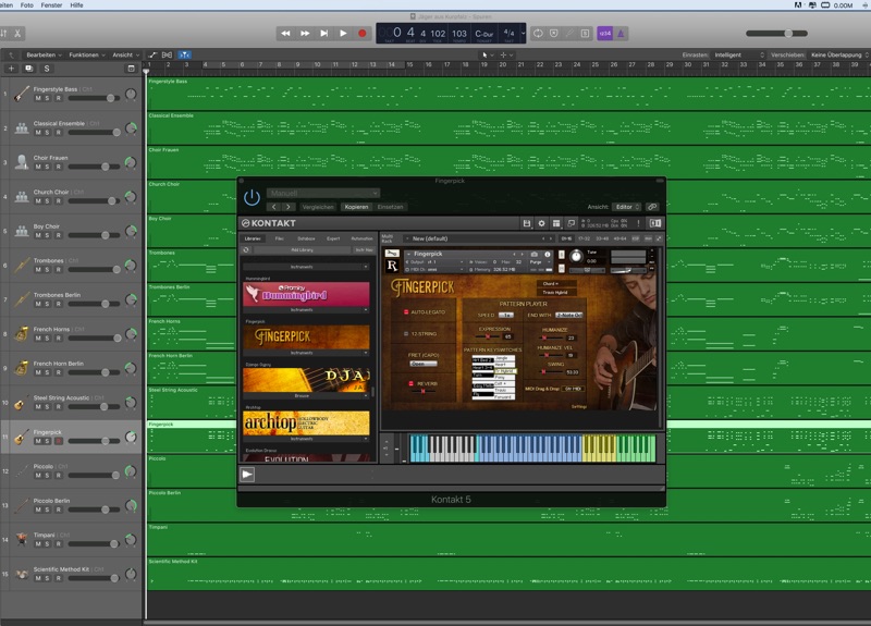 logic pro arrangierfenster