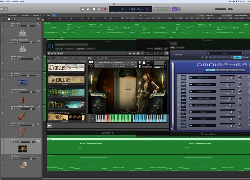 logic pro arrangierfenster