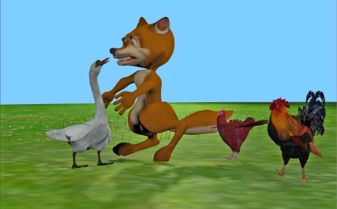 Fuchs Du hast die Gans gestohlen