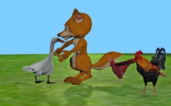 Fuchs Du hast die Gans gestohlen