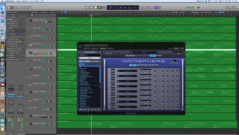 logic pro arrangierfenster
