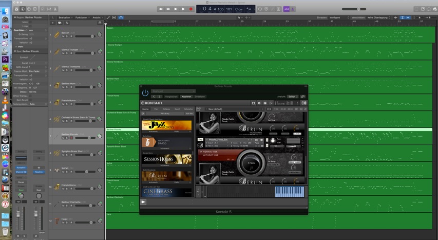 Arrangierfenster Logic Pro X