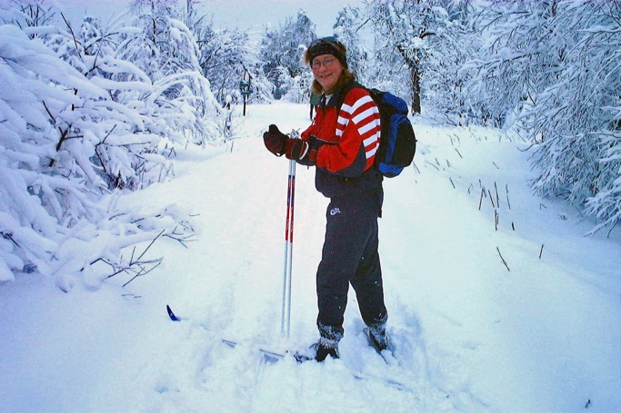 Schneeschuhfahren im Erzgebirge, Loipe in Altenberg