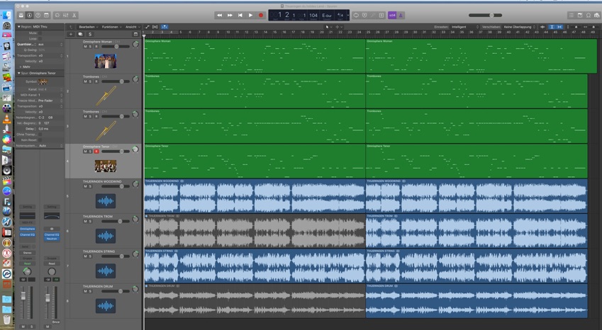 Arrangierfenster Logic Pro