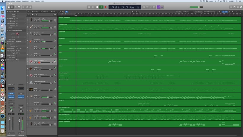 logic pro arrangierfenster