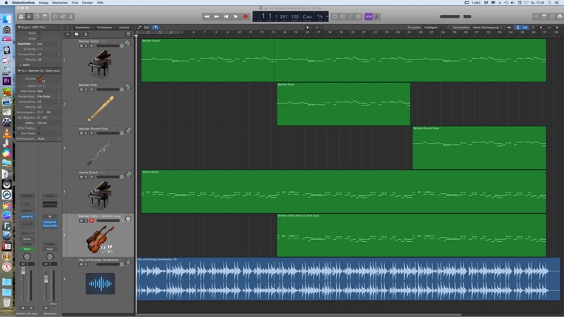 logic pro arrangierfenster