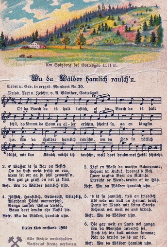 Anton Günther Wu die Walder haamlich rauschn